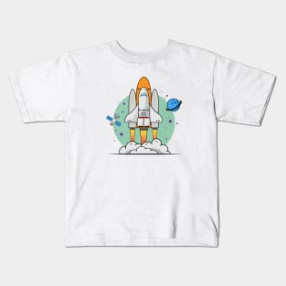 Shuttle Takeoff - Spaceship Kids T-Shirt